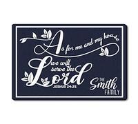 Floormats As For Me And My House We Will Serve The Lord Doormat Durable Carpet Multipurpose Bathroommat For Office Kitchen Entry 40X60 CM