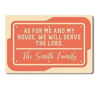 Floormats As For Me And My House We Will Serve The Lord Floor Door Mat Washable Doormat Waterproof Carpet For Home Office Bath 40X60 CM