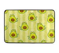 Floormats Avocado Cat Ears Tail Summer Fruit Carpet Washable Bathroommat Waterproof Floor Door Mat For Bathroom Bath Home 40X60 CM
