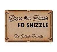 Floormats Bless This Hizzle Fo Shizzle Bathroommat Washable Doormat Multipurpose Entrance Rug For Kitchen Bath Entry 40X60 CM