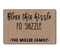 Floormats Bless This Hizzle Fo Shizzle Entrance Rug Durable Floor Door Mat Anti Slip Carpet For Bath Office Bathroom 40X60 CM