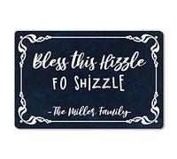Floormats Bless This Hizzle Fo Shizzle Personalized Funny Bless This House Entrance Rug Multipurpose Floor Door Mat Anti Slip Bathroommat For Bath Entry Kitchen 40X60 CM