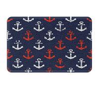 Floormats Distressed Anchors Red White Door Mat Waterproof Bathroommat Durable Entrance Rug For Hall Home Kitchen 40X60 CM