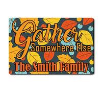 Floormats Gather Somewhere Else, Personalized Custom Fall Carpet Washable Doormat Waterproof Floor Door Mat For Home Kitchen Entry 40X60 CM
