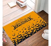 Floormats Halloween Black Bat Entrance Rug Waterproof Bathroommat Washable Floor Door Mat For Hall Entry Office 40X60 CM