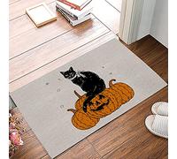 Floormats Halloween Cats Black Bathroommat Waterproof Doormat Multipurpose Carpet For Bath Home Hall 40X60 CM