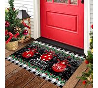 Floormats Merry Christmas Red Ball Entrance Rug Durable Carpet Anti Slip Doormat For Office Bath Kitchen 40X60 CM