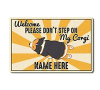 Floormats Please Don'T Step On My Corgi Bathroommat Washable Entrance Rug Waterproof Floor Door Mat For Kitchen Home Bathroom 40X60 CM