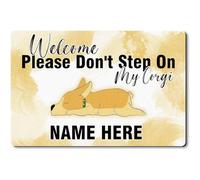 Floormats Please Don'T Step On My Corgi Doormat Washable Bathroommat Anti Slip Carpet For Home Hall Bathroom 40X60 CM