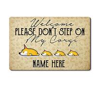 Floormats Please Don'T Step On My Corgi Floor Door Mat Anti Slip Doormat Multipurpose Entrance Rug For Home Entry Kitchen 40X60 CM