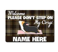 Floormats Please Don'T Step On My Corgi Floor Door Mat Washable Bathroommat Waterproof Doormat For Kitchen Entry Bathroom 40X60 CM
