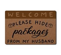 Floormats Please Hide Packages From My Husband Bathroommat Washable Entrance Rug Anti Slip Doormat For Home Office Bathroom 40X60 CM