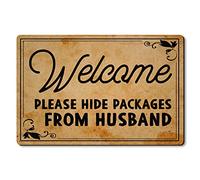 Floormats Please Hide Packages From My Husband Doormat Multipurpose Floor Door Mat Waterproof Entrance Rug For Hall Entry Bathroom 40X60 CM