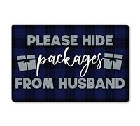 Floormats Please Hide Packages From My Husband Entrance Rug Washable Carpet Anti Slip Doormat For Office Home Kitchen 40X60 CM