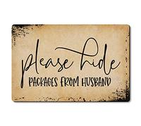 Floormats Please Hide Packages From My Husband Floor Door Mat Waterproof Bathroommat Anti Slip Entrance Rug For Bathroom Office Bath 40X60 CM