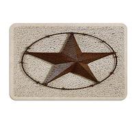 Floormats Rustic Western Texas Lonely Stars Door Mat Durable Bathroommat Anti Slip Entrance Rug For Entry Home Office 40X60 CM