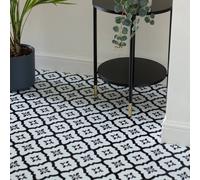 FloorPops Comet Self Adhesive Vinyl Floor Tiles Pack of 10 (0.93sqm) in White | Size: 304.8mm x 304.8mm FloorPops White 304.8mm x 304.8mm