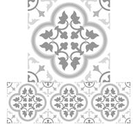 FloorPops FP2953 Remy Peel & Stick Floor Tiles, Grey, 12" L x 12" W x 0.06" T (Pack of 4)