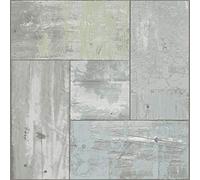 FloorPops FP3290 Boardwalk Peel & Stick Floor Tiles, Gray, 60" L x 24" W x 0.06" T