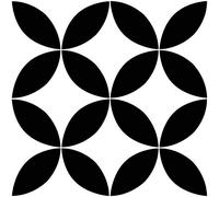 FloorPops FP3301 Starlight Peel & Stick Floor Tiles, Black, 12" L x 12" W x 0.06" T