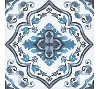 FloorPops FP3932 Marrakesh Floor Tiles, Blue
