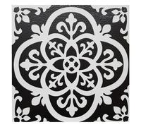 WallPops FP2475 Gothic Peel & Stick Floor Tiles, Blacks, Set of 10 Piece, 12 x 12 inches