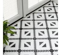 FloorPops Parla Self Adhesive Vinyl Floor Tiles Pack of 10 (0.93sqm) in White | Size: 304.8mm x 304.8mm FloorPops White 304.8mm x 304.8mm