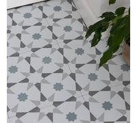 FloorPops Stellar Self Adhesive Vinyl Floor Tiles Pack of 10 (0.93sqm) in White | Size: 304.8mm x 304.8mm FloorPops White 304.8mm x 304.8mm