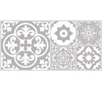 Floorpops Valencia Grey Peel & Stick Double Width Floor Tiles Floor Tiles, Fp6165