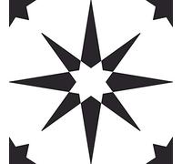 FloorPops WallPops FP2948 Altair Peel & Stick Floor Tiles, Black,12"L x 12"W x 0.06"T