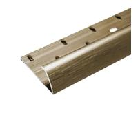 FloorPro Carpet to Vinyl Flooring Doorbar - 0.9m - Single Edge - Aluminum Threshold Transition Door Trim Strip - Brushed Light Brass