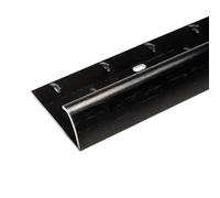 FloorPro Carpet to Vinyl Flooring Doorbar - 0.9m - Single Edge - Aluminum Threshold Transition Door Trim Strip - Brushed Black