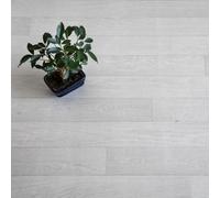 FloorPro Dexter White Vinyl Plank Design Vinyl Roll Flooring White Grey Stylish Plank Pattern Cushioned Bathroom Kitchen Lino Flooring (1, 3metres x 2metres (9ft 10" x 6ft 6"))