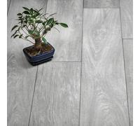 FloorPro Ivy Grey Plank Design Vinyl Roll Flooring Modern Grey Pattern Cushioned Bathroom Kitchen Lino Flooring (1, 4metres x 2metres (13ft 1" x 6ft 6"))