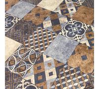 FloorPro Modern Style Tile Design Vinyl Lino Cushioned Kitchen Bathroom European Style (4m x 3m, Modern Indiana)