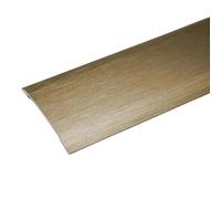 FloorPro Self Adhesive Cover Strip Floor to Floor Doorbar - 0.9m - Stick Down Cover - Aluminum Threshold Transition Door Trim Strip - Brushed Light Brass