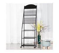 FloorStanding Magazine Rack & Newspaper HolderBrochure Display Stand for Offices Libraries & ExhibitionsBlack Literature Organizer 18.9"x14.2"x60.6"