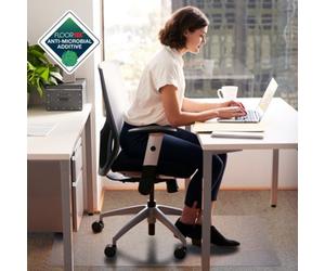 Floortex Anti-Microbial Pvc Rectangular Carpet Protector Mat For Standard Pile Carpets (Up To 9mm) - 115 X 134Cm