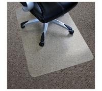 Floortex Hometex Office Chair Mat Universal Clear Pvc Shipped Flat Floor Protection For Carpets Up To 6mm - 75 X 120Cm, No Unrolling Needed
