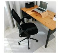 Hometex Solutions PVC Clear/Transparent Chair Mat for Hard Floors - Shipped Flat - Rectangular Office Chair Floor Protector for Wood, Tile & Laminate - Anti-Slip Desk Chair Mat