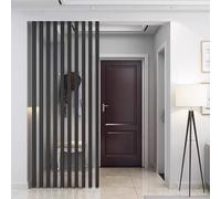 FloortoCeiling Room Divider Screen 10Pack Wooden Slat Partition for Office Cubicle Decor Privacy Separation Pole 63Inch Height Entrance Hall Decorative Solution