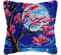 FLOOTS Latch Hook Cushion Kit Starry Sky Tree 17X17 Inch