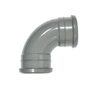 FLOPLAST 110mm Ring Seal Soil 92.5 Degree Double Socket Bend - Grey