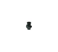 Floplast 110mm Ring Seal Soil Access Pipe Single Socket Black Pack Of 2