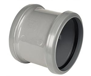 FLOPLAST 110mm Ring Seal Soil Double Socket - Grey