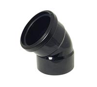 FLOPLAST 110mm Ring Seal Soil Offset Top Bend - Black