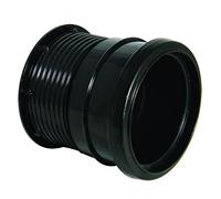 FLOPLAST 110mm Ring Seal Soil Pipe Drain Connector - Black
