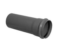 Floplast 110mm Ring Seal Soil Pipe Single Socket 3M Anthracite Grey - Upvc Push-Fit