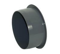 Floplast 110mm Ring Seal Soil Socket Plug Anthracite Grey - Push-Fit Upvc