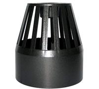 FLOPLAST 110mm Ring Seal Vent Terminal - Black - Pack of 2